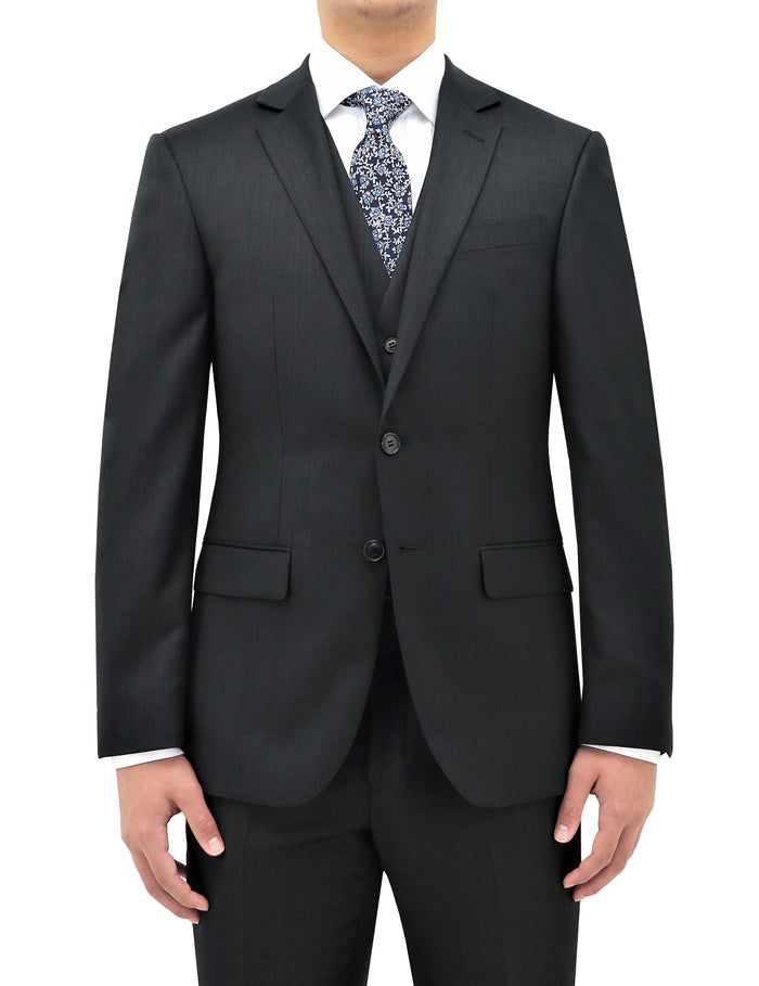 Michel 101 Black Australian Merino Wool Suit Jacket
