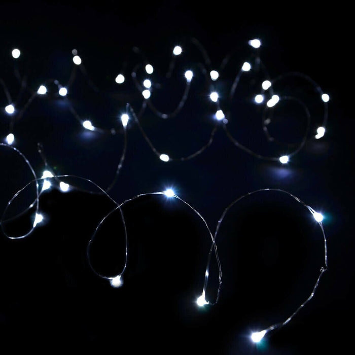 Micro LED Copper Wire Fairy Lights USB Christmas Lights Cool White / 100 LEDs