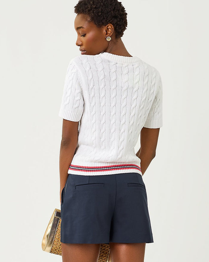 Lilly Pulitzer - Miko Sweater - Resort White Lobster Embroidery