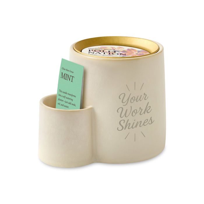 Modern Sprout Ember Earth Candle + Planter