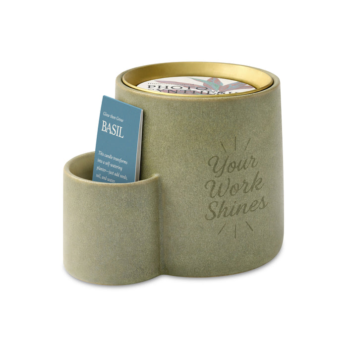 Modern Sprout Ember Earth Candle + Planter