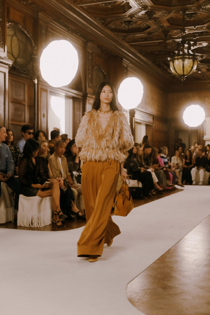 Burnish Wide Leg Trouser Walking the SS26 Runway - Designer Wide Leg Pants | Ulla Johnson