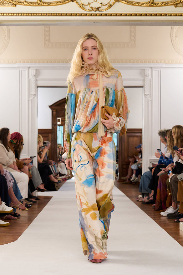 Motherwell Wide Leg Trouser Western Dream - SS26 Runway Look 4, Designer Matching Set | Ulla Johnson