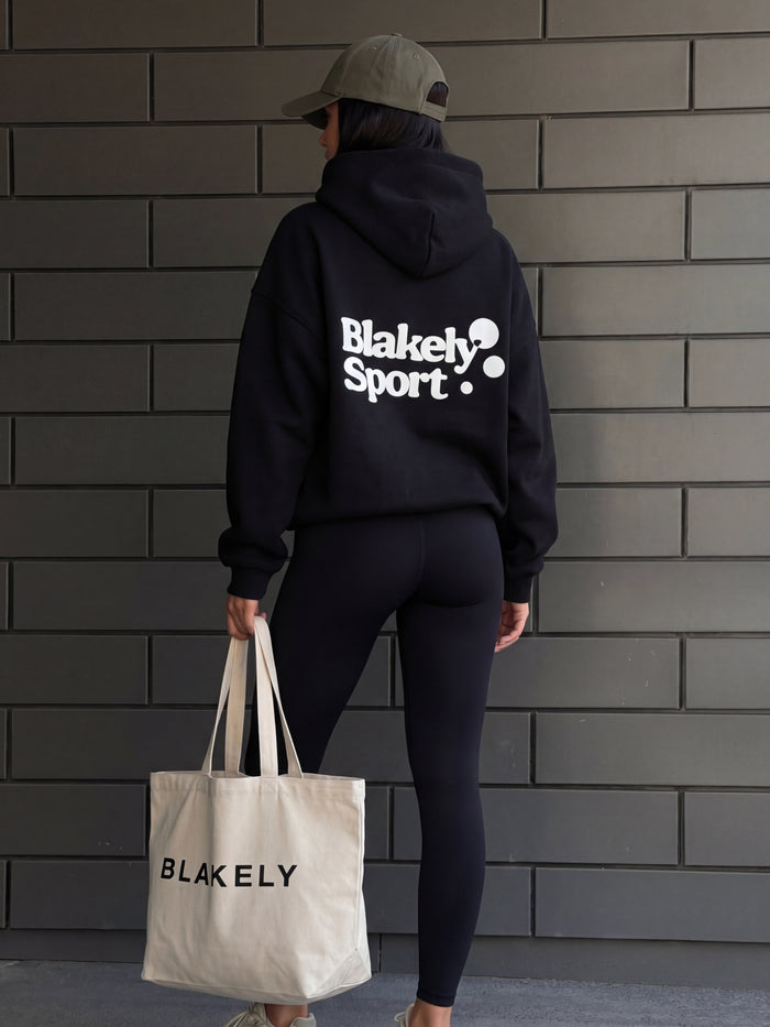 Motion Oversized Hoodie - Black