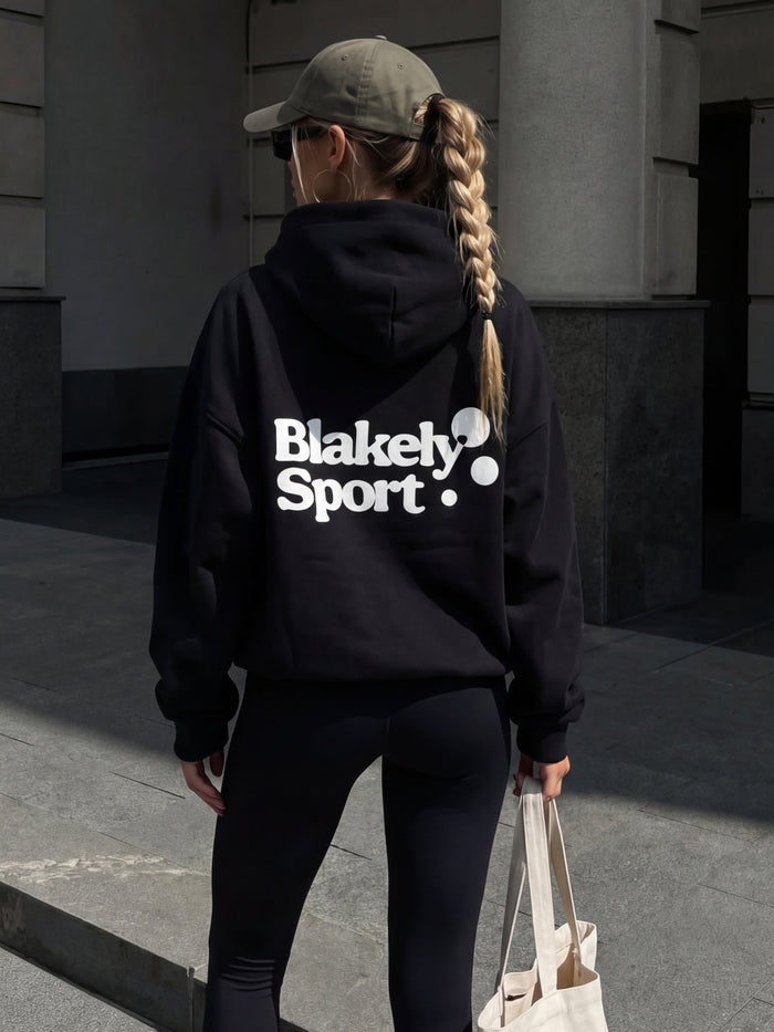 Motion Oversized Hoodie - Black