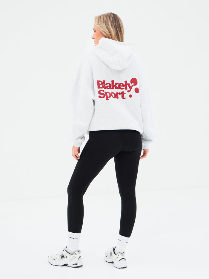 Motion Oversized Hoodie - Marl White
