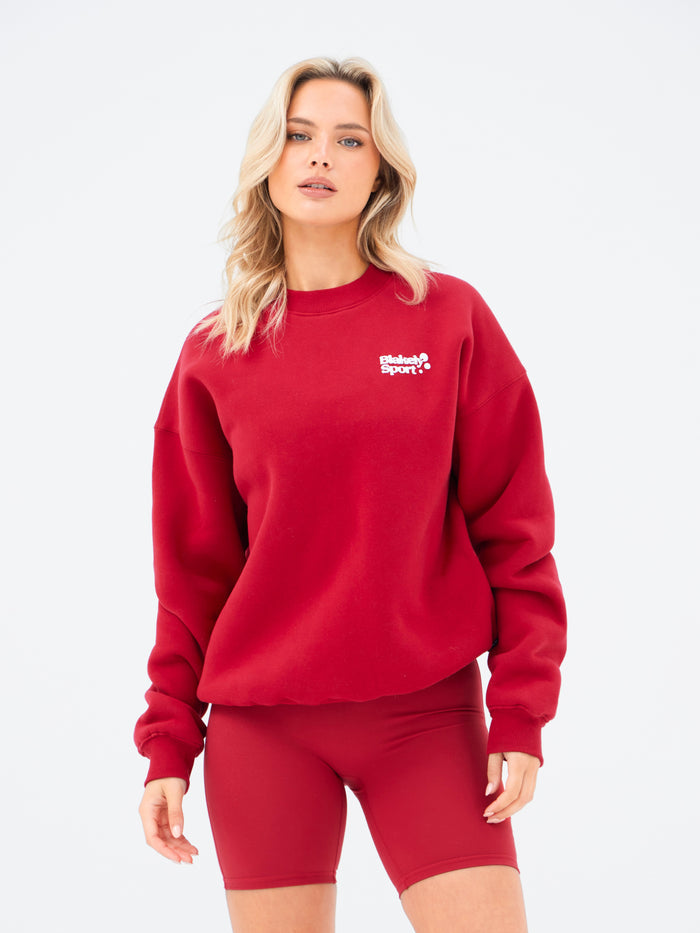 Motion Oversized Jumper - Cherry Red