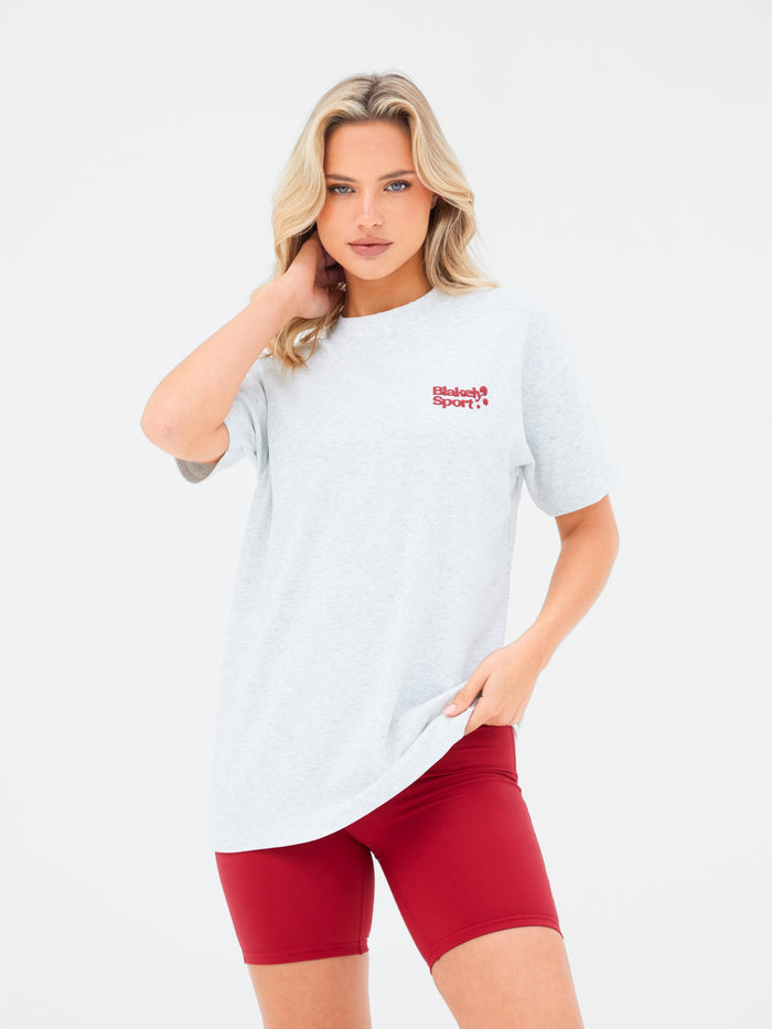 Motion Oversized T-Shirt - Marl White