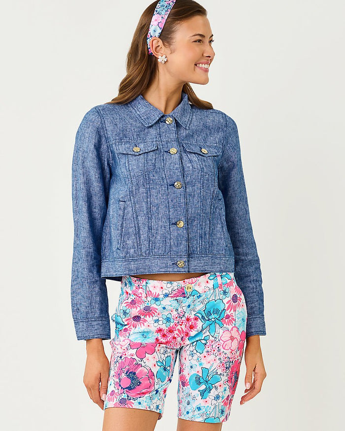 Lilly Pulitzer - Natia Mid Rise Knit Short - Resort White In All Her Glory