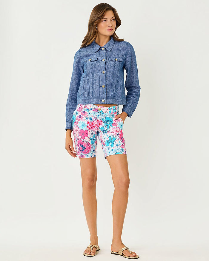 Lilly Pulitzer - Natia Mid Rise Knit Short - Resort White In All Her Glory