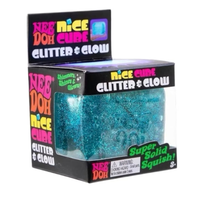 NeeDoh Nice Cube Glitter and Glow Squishy Fidget Toy Assorted Color - Sensory Toys - Jawns on Fire Sneakers & Shoes