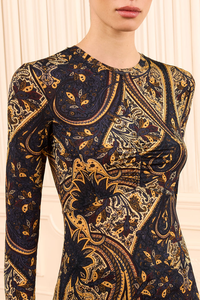 Neri Long Sleeve Jersey Top - Twilight Paisley