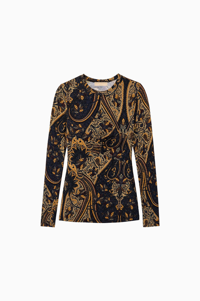 Neri Long Sleeve Jersey Top - Twilight Paisley