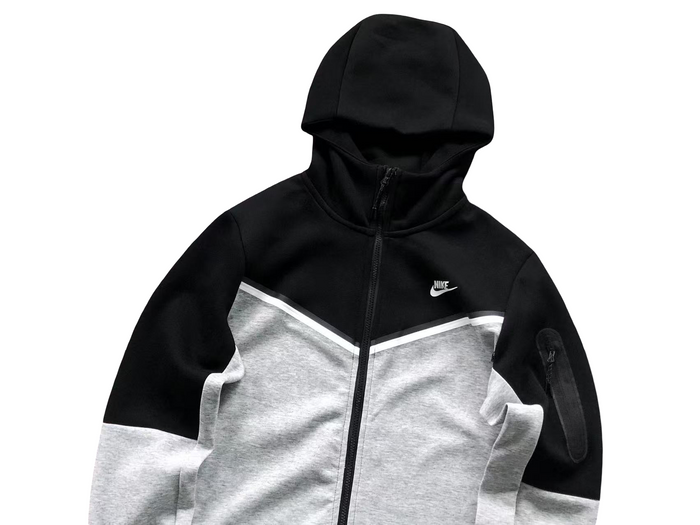 Nike Tech Fleece 2024 Zip Hoodie Black/Grey/White