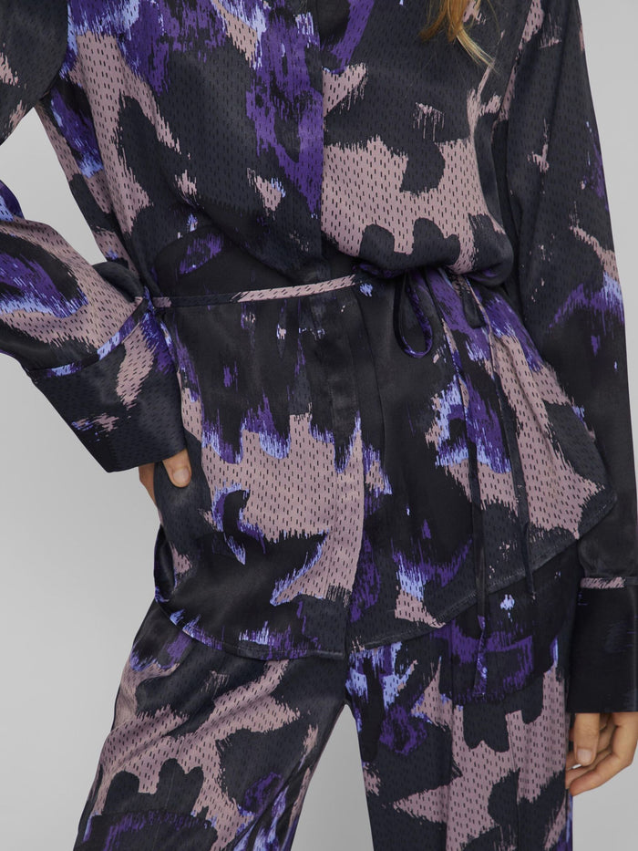 NILLA OVERSIZED SHIRT (BIRCH/BLACK)