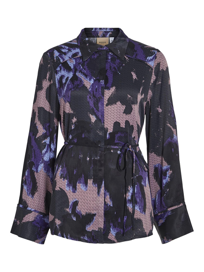 NILLA OVERSIZED SHIRT (BIRCH/BLACK)
