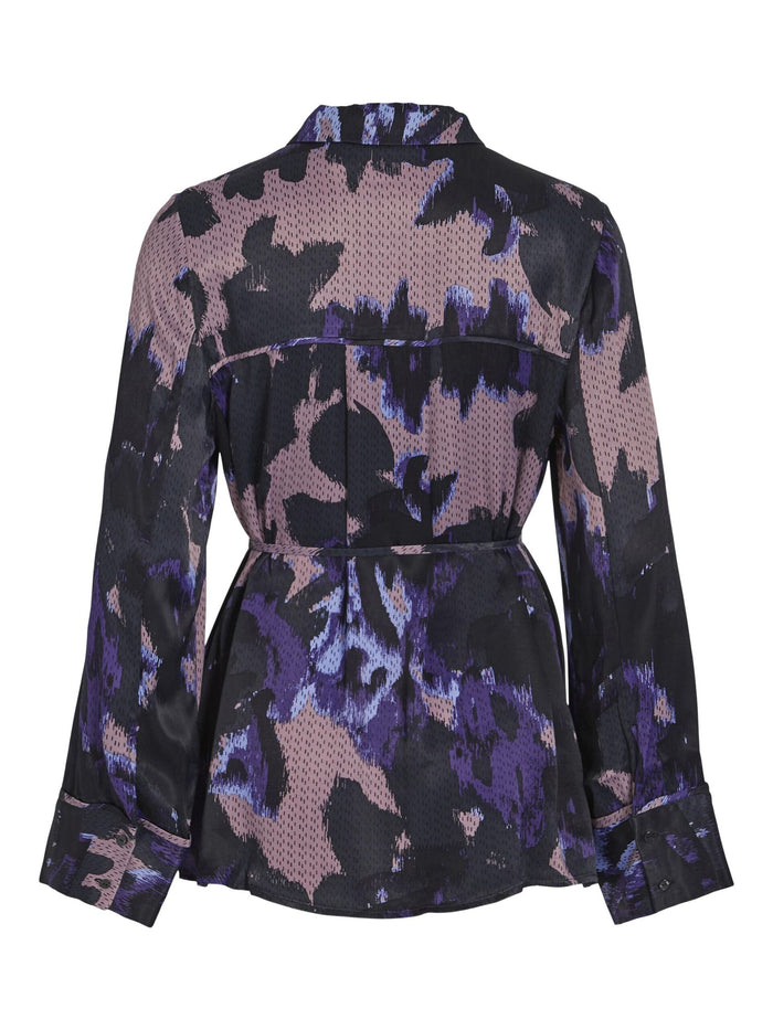 NILLA OVERSIZED SHIRT (BIRCH/BLACK)