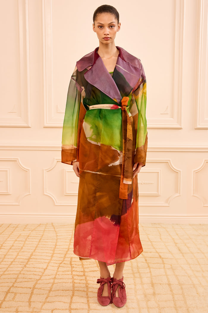 Designer Organza Trench - Belted Waist View | Ulla Johnson