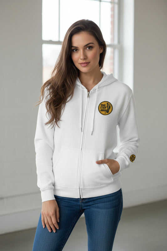 One Step Away – Classic Zip-Up Hoodie