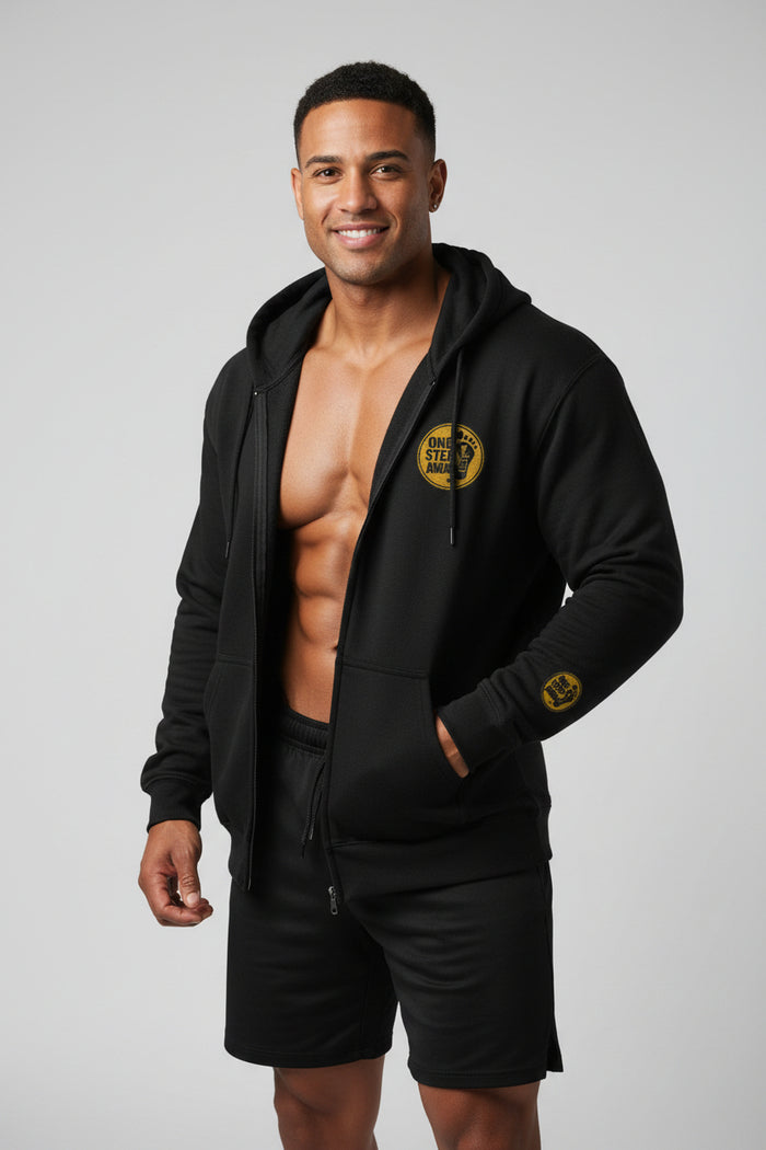One Step Away – Classic Zip-Up Hoodie