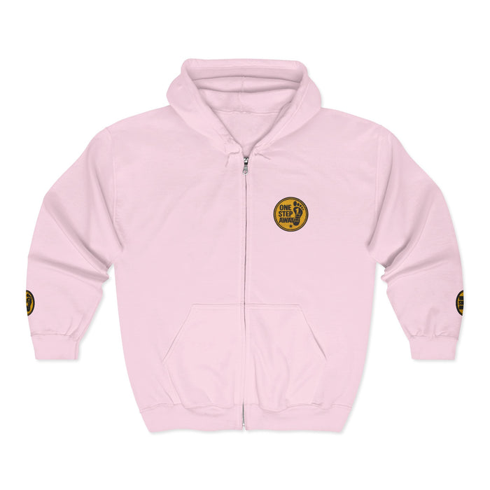 One Step Away – Classic Zip-Up Hoodie