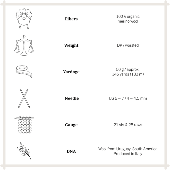 Önling No 3: 100% heavy organic merino wool - Warm light beige (016)