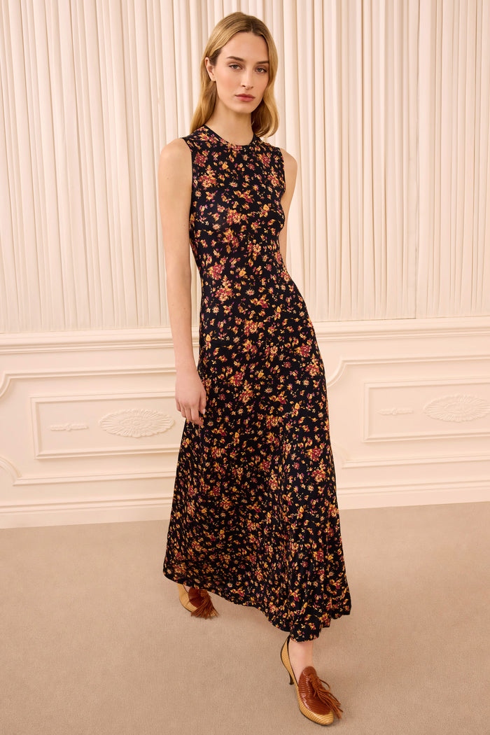 Orla Sleeveless Jersey Dress - Noir Floral