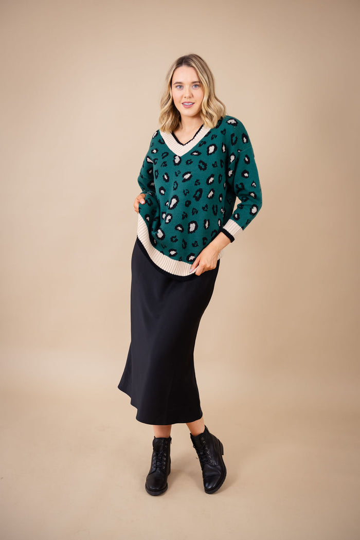 Orlaith Jumper (Green Print)