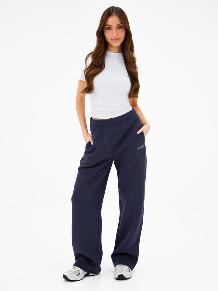 Outline Heritage Wide Leg Sweatpants - True Navy