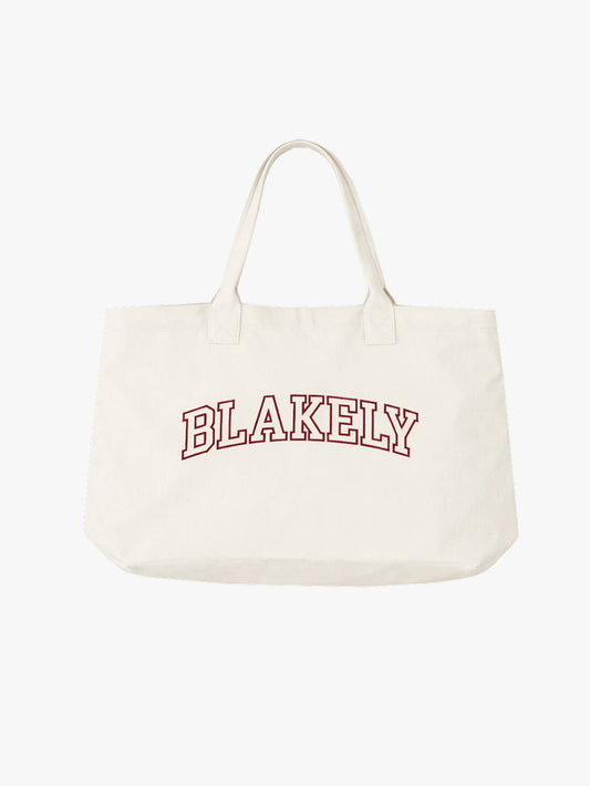 Outline Varsity Tote Bag - Natural