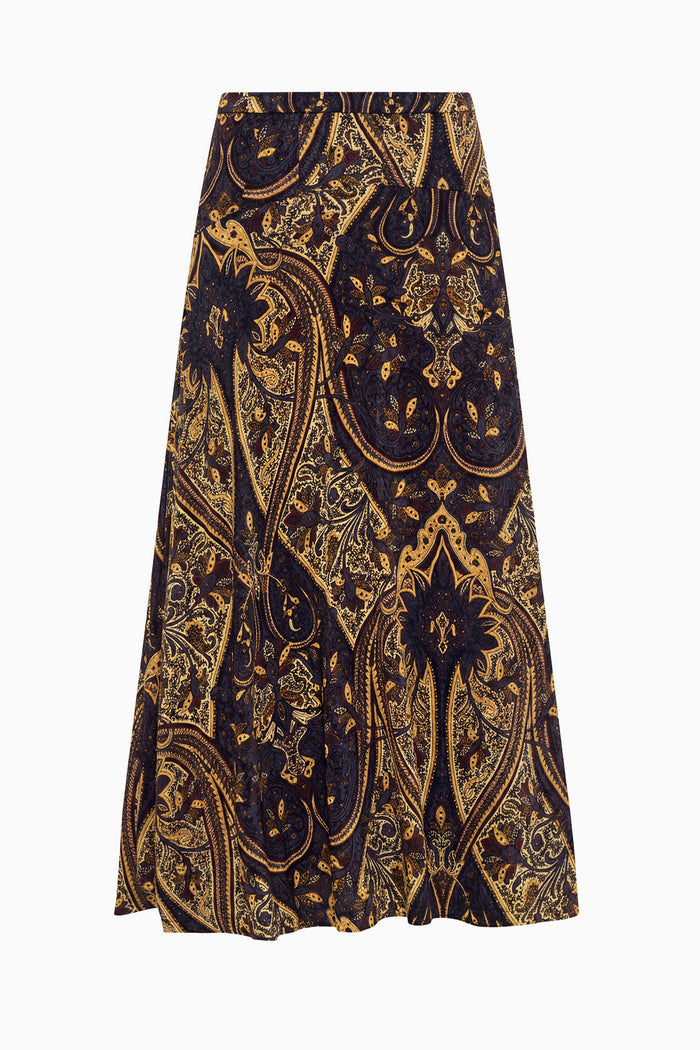 Paola Jersey Skirt - Twilight Paisley