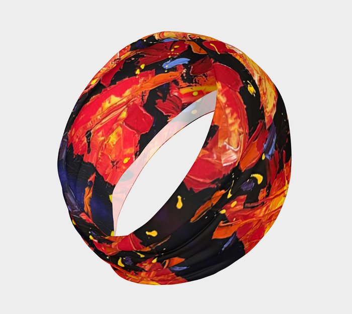 "Passion Puzzle" Headband (Orange, Purple)