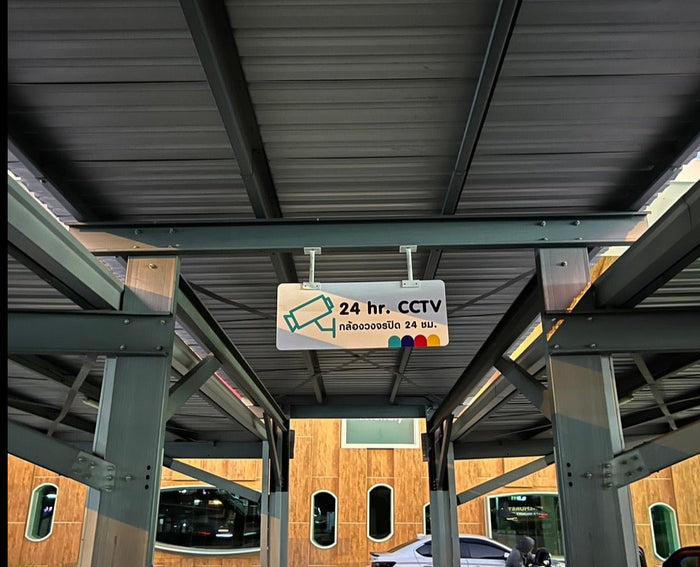 ป้าย PDPA และป้าย CCTV แจ้งเตือนการบันทึกภาพ วิดีโอ ชัดเจน เหมาะสำหรับสำนักงาน อาคาร ร้านค้า และพื้นที่สาธารณะ