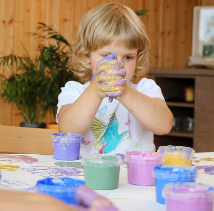 Peinture aux doigts | Couleurs pastels
