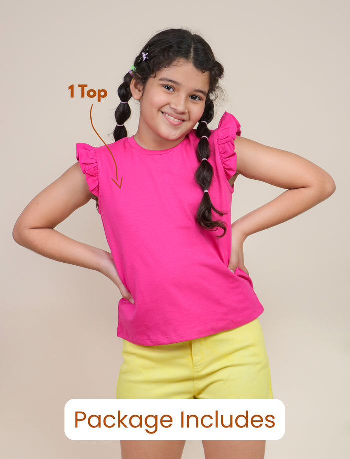 All Day Comfort Playful Style Yellow  Shorts-Tweeny Mini