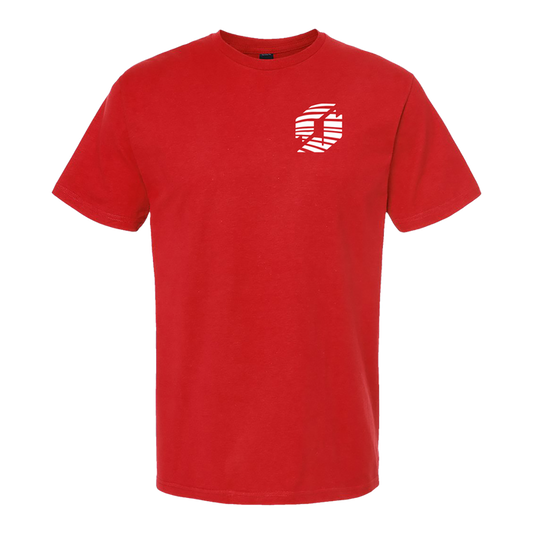 Planstin Rock Wave Short Sleeve T-Shirt (Red)