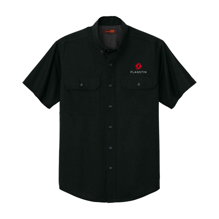 Planstin Short Sleeve Ripstop Button Up Shirt