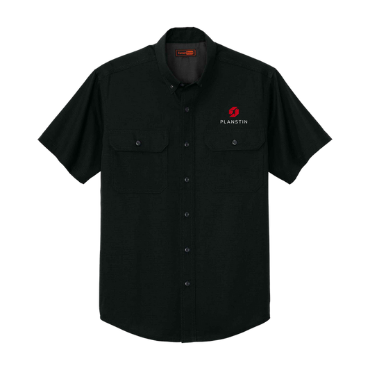Planstin Short Sleeve Ripstop Button Up Shirt
