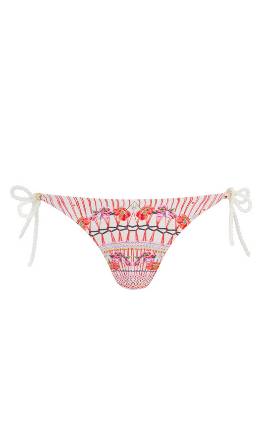 Pomegranate Tie-Side Bikini Bottom - Pink Mix