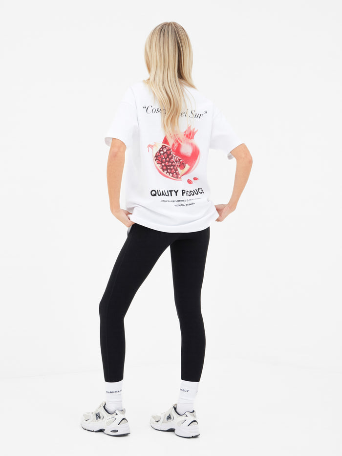 Posy Pomegranate Oversized T-Shirt - White