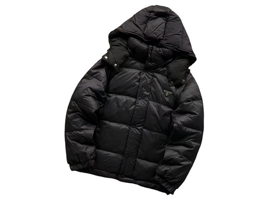 Prada Nylon Detachable Down Jacket Black