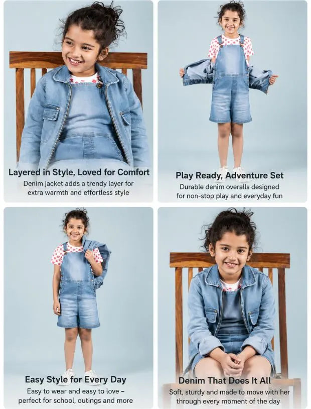 denim Jacket for girls-Tweeny Mini