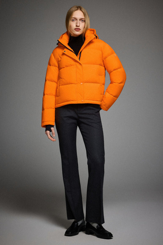 Orolay-Aurora Cropped Thermal Puffer-#color_Bright Marigold