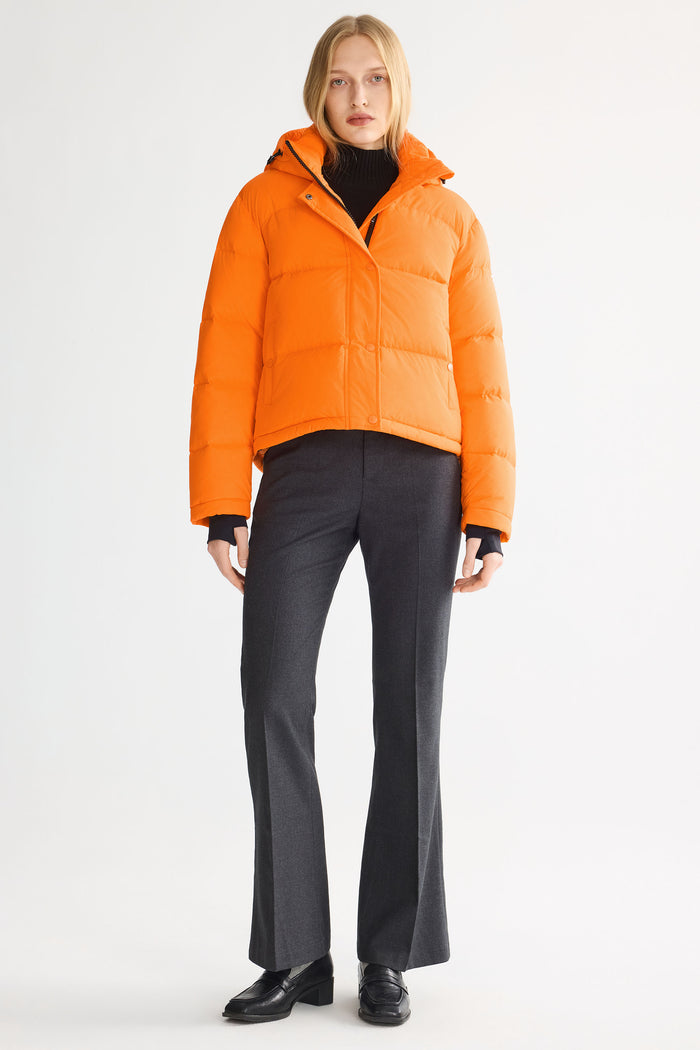 Orolay-Aurora Cropped Thermal Puffer-#color_Bright Marigold