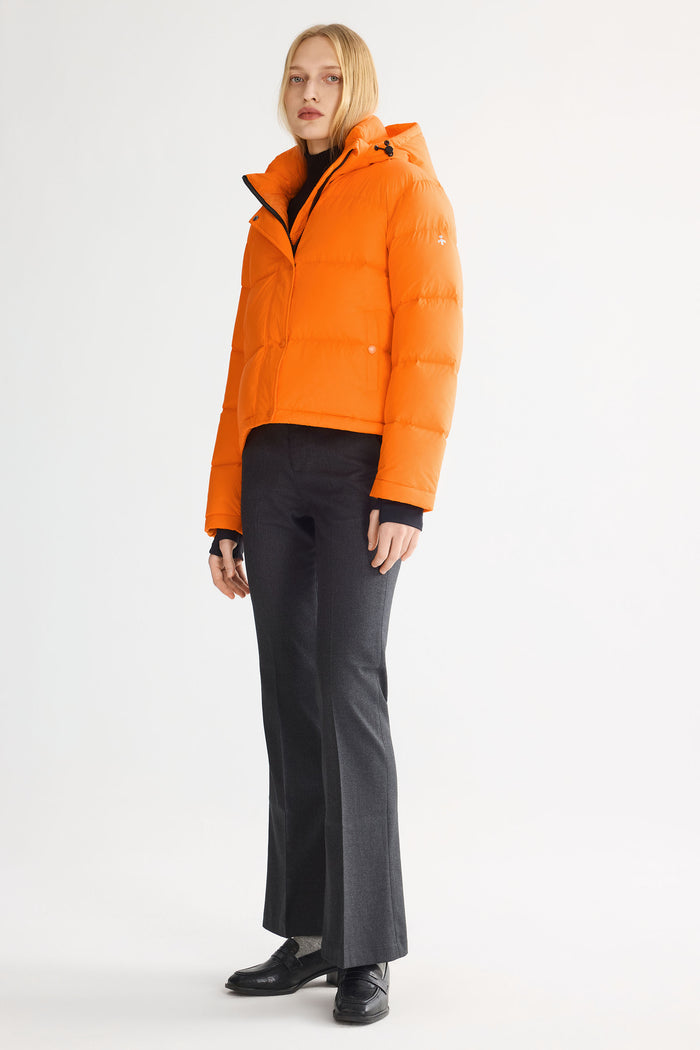 Orolay-Aurora Cropped Thermal Puffer-#color_Bright Marigold