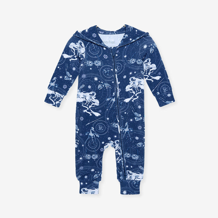 Ravenclaw House French Terry Zippered Hooded Romper