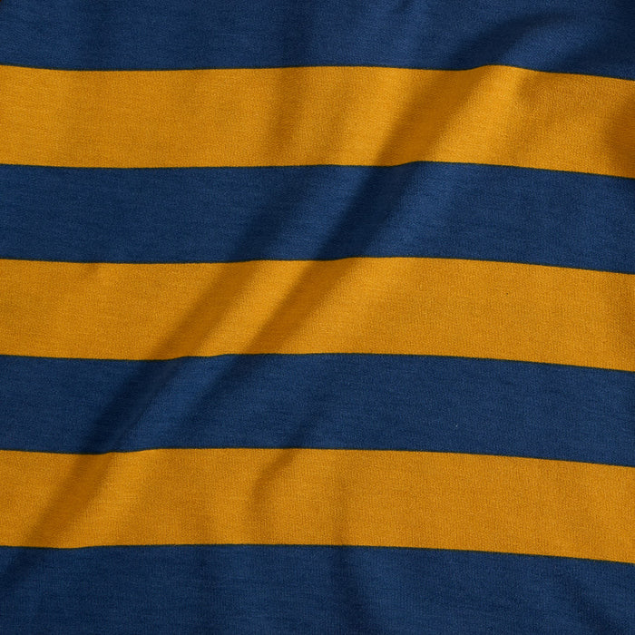 Ravenclaw House Stripe Men's French Terry Polo Shirt