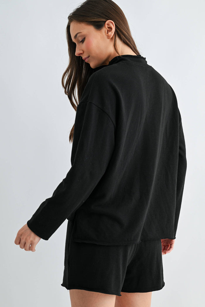 Raw Edge Half-Zip Set