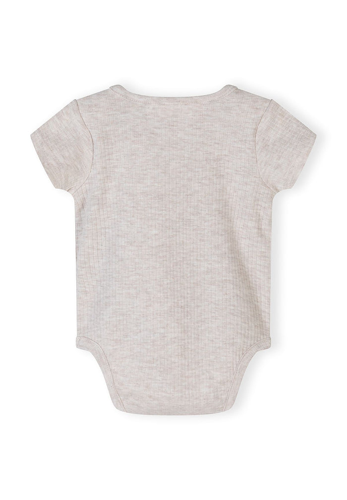 Short Sleeve Bodysuits 3-Pack, Giraffe Print, Beige Brown - 5