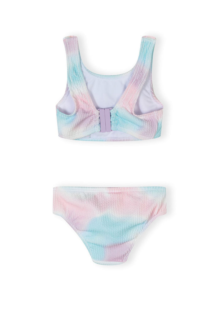 Tie-Dye Bikini Set, Ribbed, Pink Blue - 2